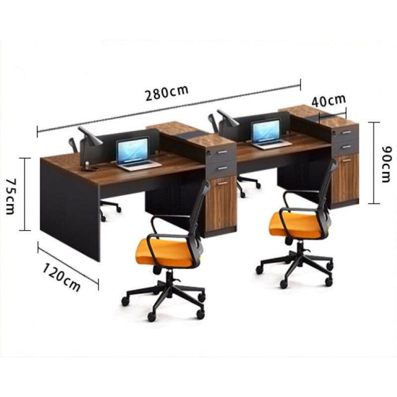 职员2/4/6人办公桌 员工桌椅组合 现代简约屏风卡位财务桌椅柜