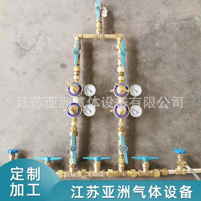 龙门架式汇流排黄铜高压汇流排含不锈钢高压金属软管长期供应