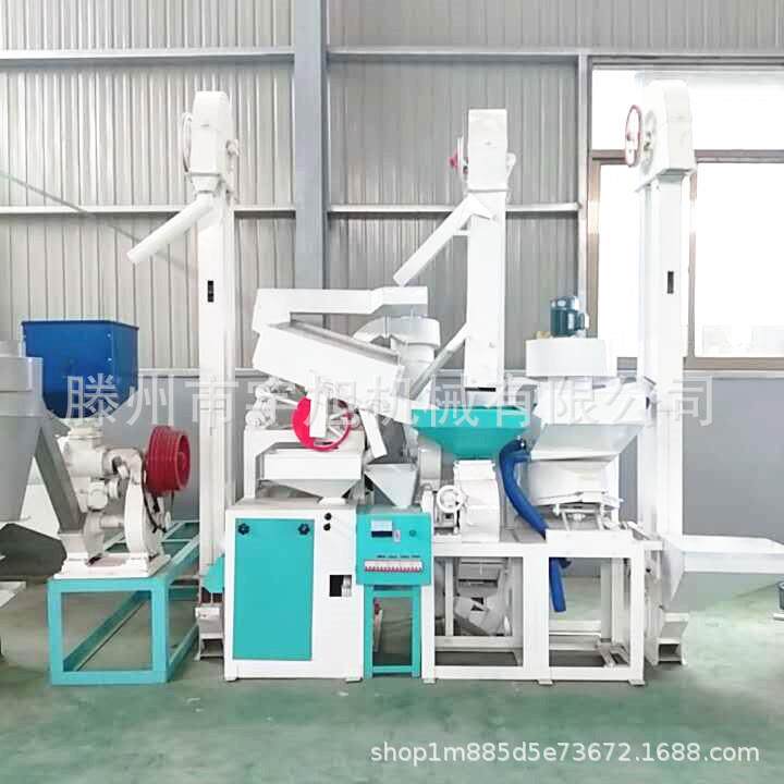 全自动成套碾米机 水稻谷子脱壳去皮抛光磨米机 大米小米加工设备
