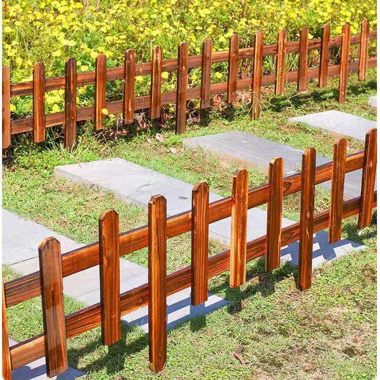 户外栏栅围挡花坛围墙家用花园菜园防腐木护栏草地栏杆围栏厂家