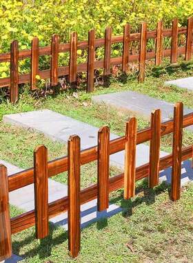 户外栏栅围挡花坛围墙家用花园菜园防腐木护栏草地栏杆围栏厂家