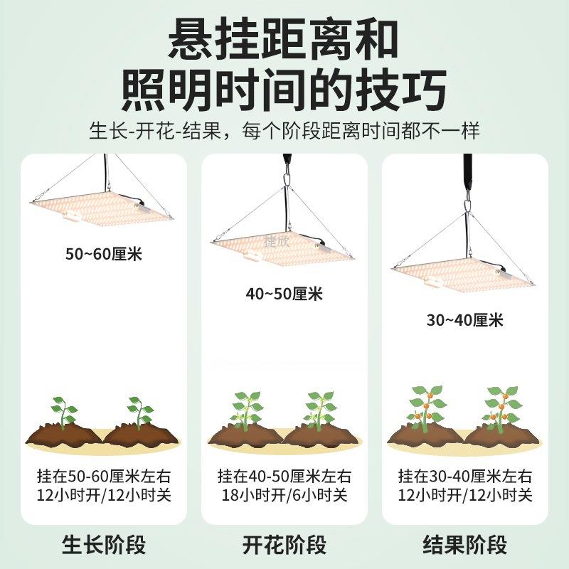 全谱LE植物绿生长补光灯量子板多肉光育苗植花卉大D棚GPM室植物灯图片
