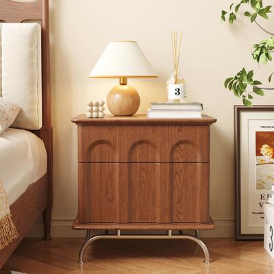 3Y复藤编床头柜小户型用卧室CTG-2可储物古风中法式古全家实木边