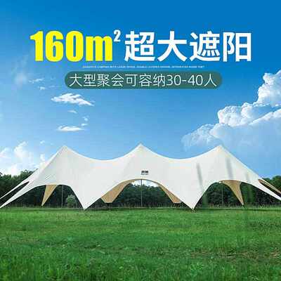 超大户外天幕帐篷露营莲花云顶客厅巨型八爪鱼大型聚会营地万重山
