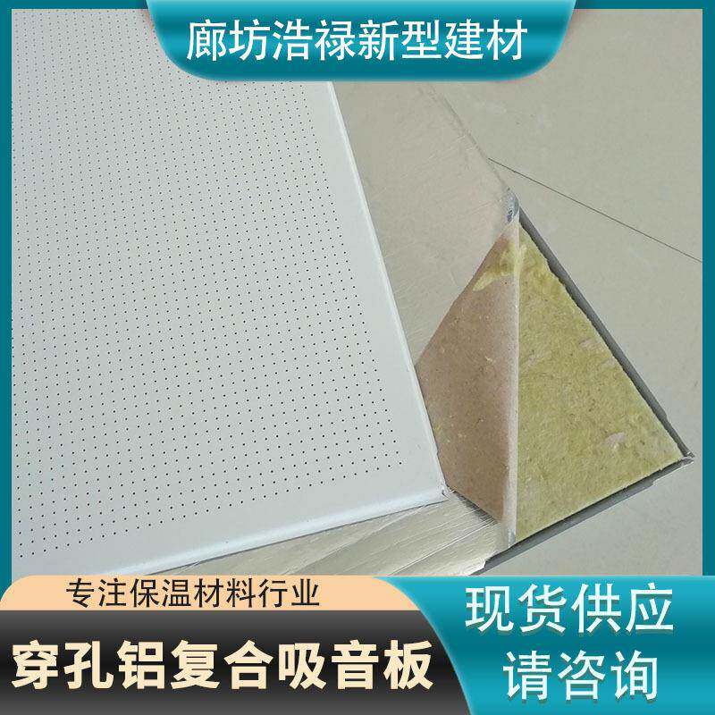 穿孔铝复合吸音板天花吊顶铝扣板微冲孔机房金属防火隔潮吸音板