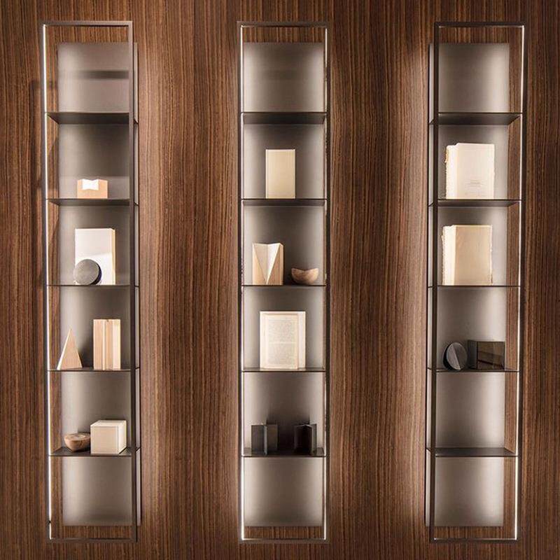 发光墙上置物架层板客厅创意简约现代铁艺壁挂墙面金属一字隔板