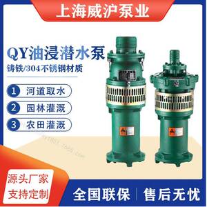 QY油浸式潜水泵农用灌溉喷泉充油式多级泵抽水机矿用大流量油浸泵