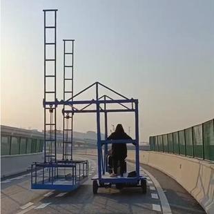 小车式电动台车高架桥护栏外侧施工吊篮公路养护台车