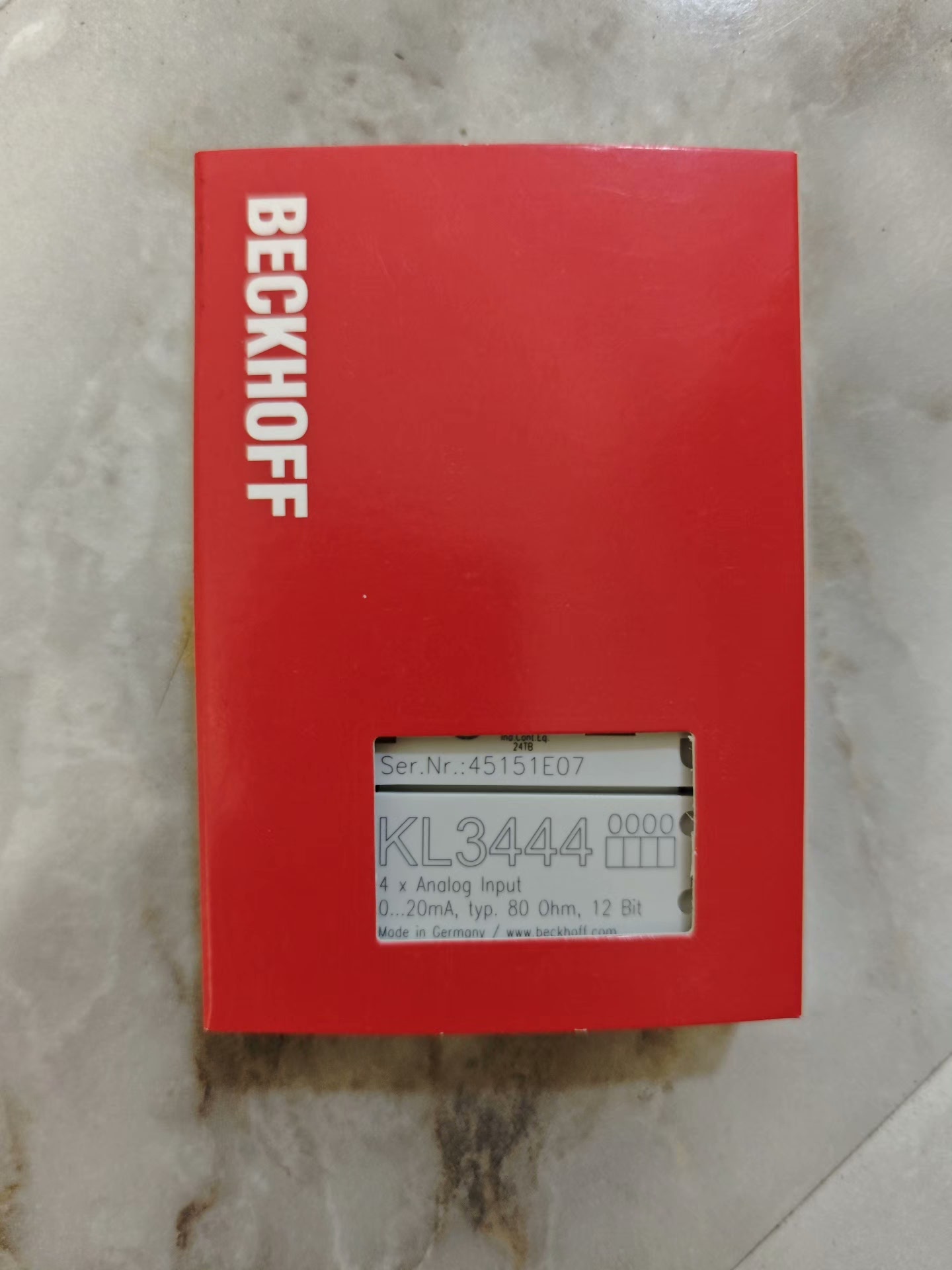 倍福KL3444全新模块，4路模拟量输入，0...20mA，