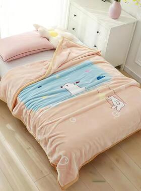 毛毯毯绒小宿被子午冬季儿童幼儿园学Y-143生舍办公室沙睡发午盖