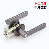 卧室友执手门锁把手三杆锁简通道钥匙鹿锁门锁室内无酒店极卫生间