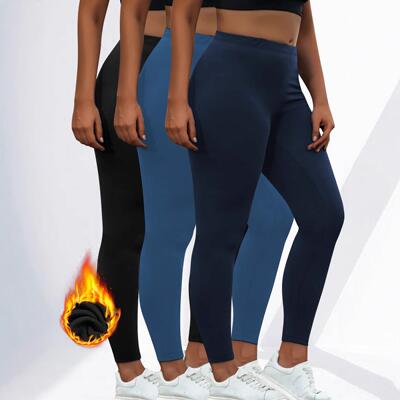 Warm pants, women's plus size compression tight pants,