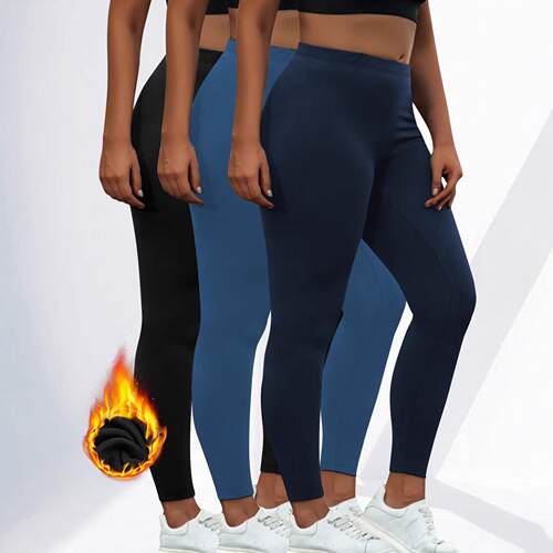 Warm pants, women's plus size compression tight pants,