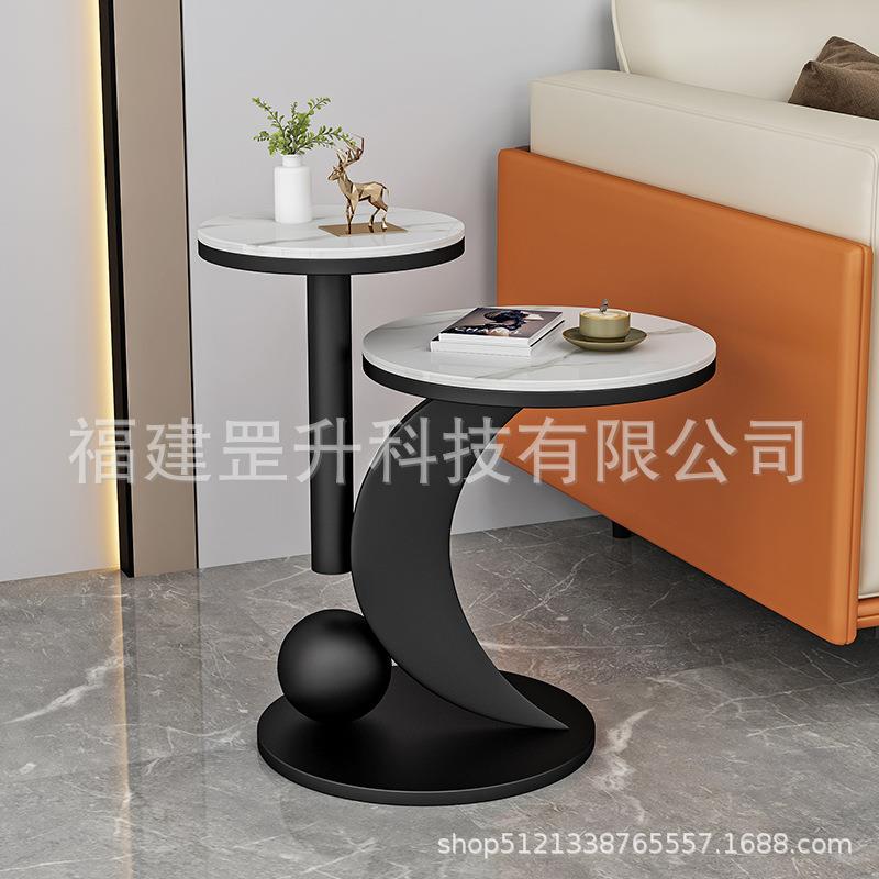 北欧风沙发边几黑色床头柜轻奢现代简约客厅小茶几酒店家具创意轻