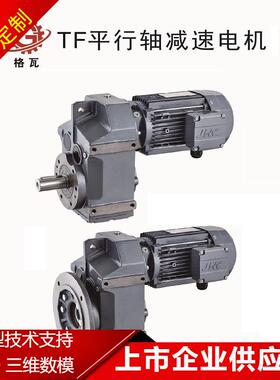 格瓦平行轴减速电机F27~F137 光伏设备TF空心轴斜齿轮减速机
