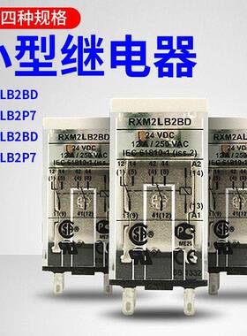 银点 小型继电器 RXM4 RXM2LB2BD P7 中间继电器 DC24V AC230V