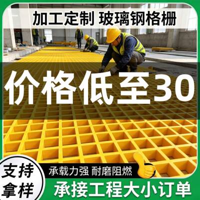 玻璃纤维格栅树坑篦子洗车房地格栅光伏走道板网格板鸽舍养殖格栅