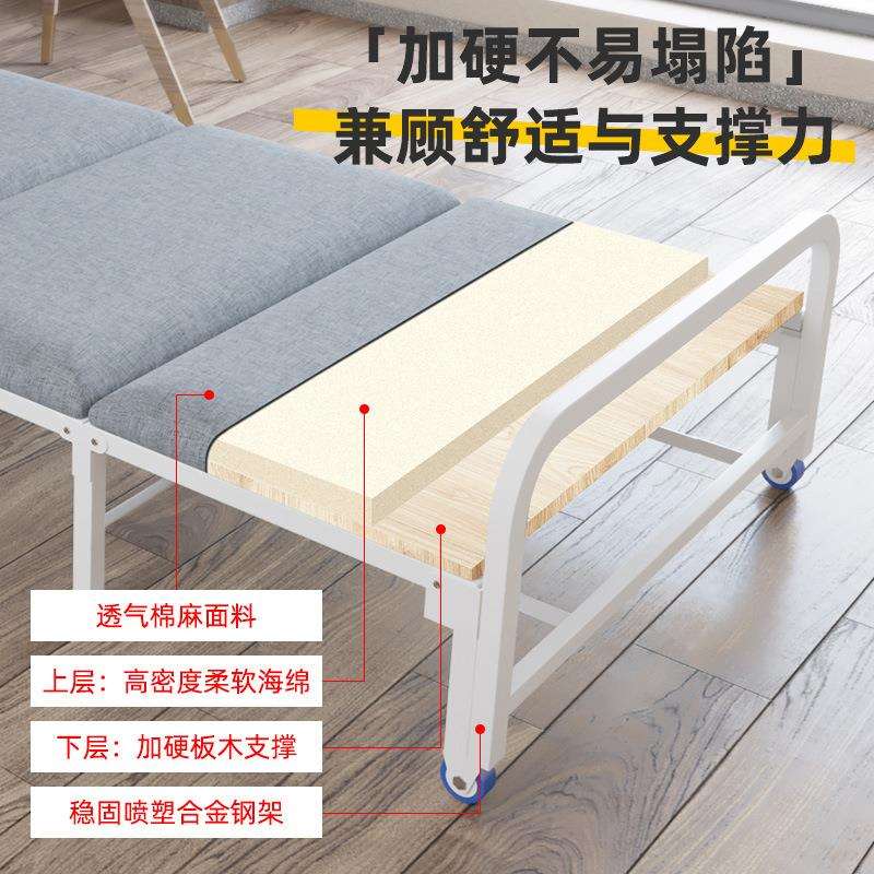 午睡床简易便携款折叠床单人床轻便白领办公室午休床四折陪护收纳