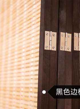 日式竹子屏风移客厅卧遮挡动折室叠隔断屏VID墙家用折挡板酒饭店