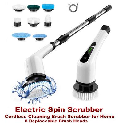 Electric Spin Scrubber Cordless Cleaning Brush Scrubber
