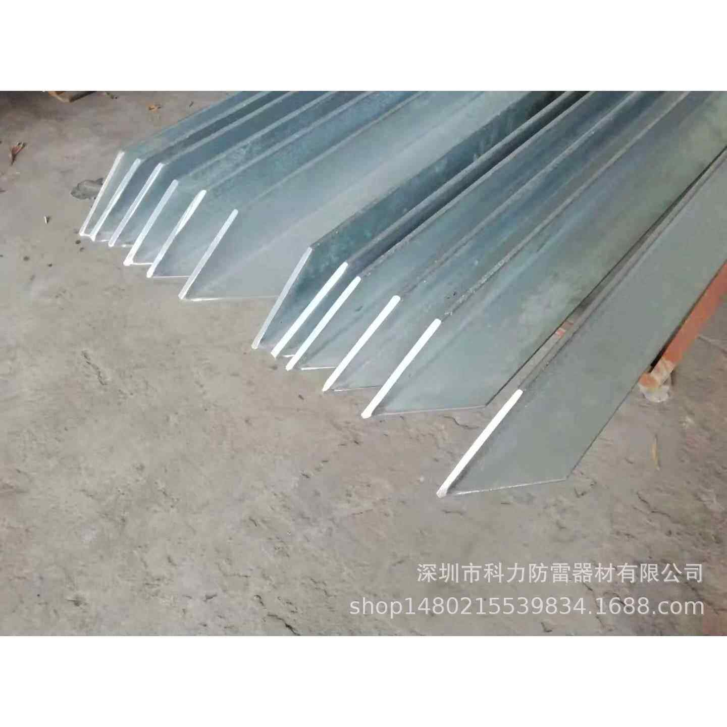 热镀锌角钢接地极 镀锌角铁接地体 接地桩 路灯监控防雷接地装置