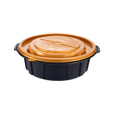 OTOR/新天力一次性塑料餐盒龙虾打包碗黑色加厚大容量外卖打包盒