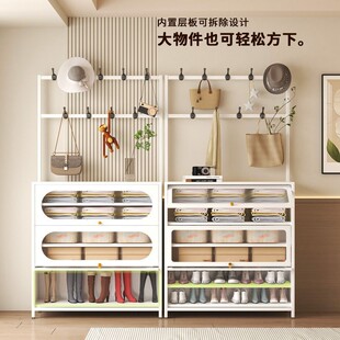 多层鞋架子简易门口家用一体式收纳鞋柜防尘衣帽架宿舍爆款2026