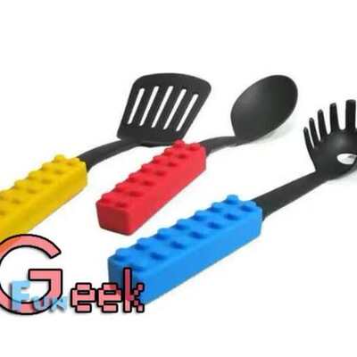 Cooking Blocks 积木厨具烹饪餐具套装硅胶锅铲面勺汤勺 笊篱