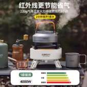 露营野餐围炉煮茶套装 分体式 户外红外线烧水炉具便携式 炉新款 卡式
