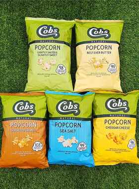 天然即食爆米花无麸质玉米片休闲膨化食品COBS NATURAL POPCORN