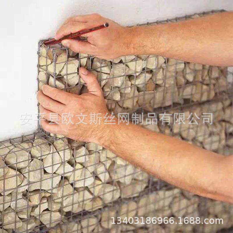 景观用电焊石笼网 生态绿化热镀锌铁丝石笼挡墙 无锈熔接方格石笼