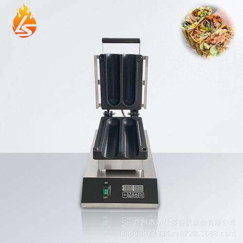 电热商用2格鸡肉卷机创业摆摊网红小吃设备烤饼机数控2格肉卷饼机