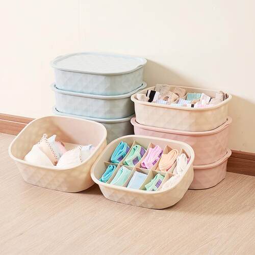 Plastic Underwear Organizer Box for Bras, Panties, and Socks