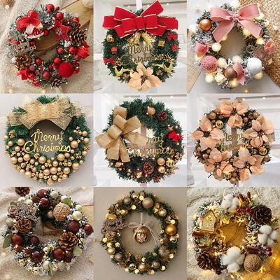 Christmas wreath Pine needle vine decoration American style
