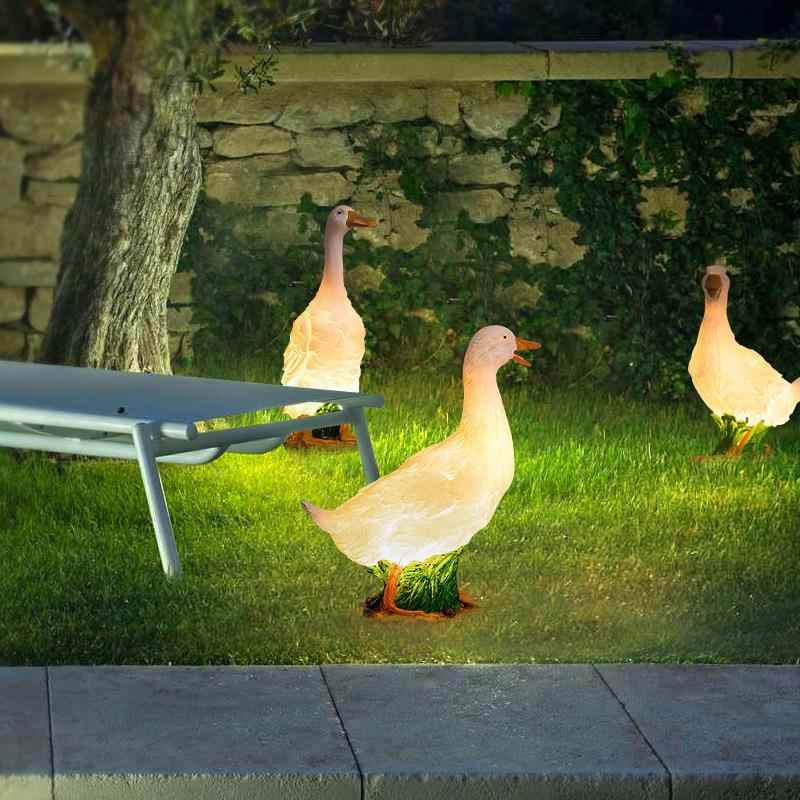 太阳能户LT-Y200外灯庭院灯景观庭院布置装坪饰灯灯动仿真物白鹅