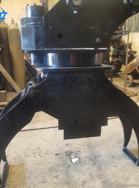 挖掘机前端属具抱夹锯全自动割树伐木机液压旋转砍伐伐木设备