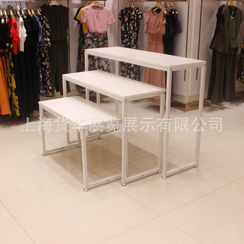复古铁艺流水台服装店中岛展示桌高低包包鞋子展示架组合展流水台