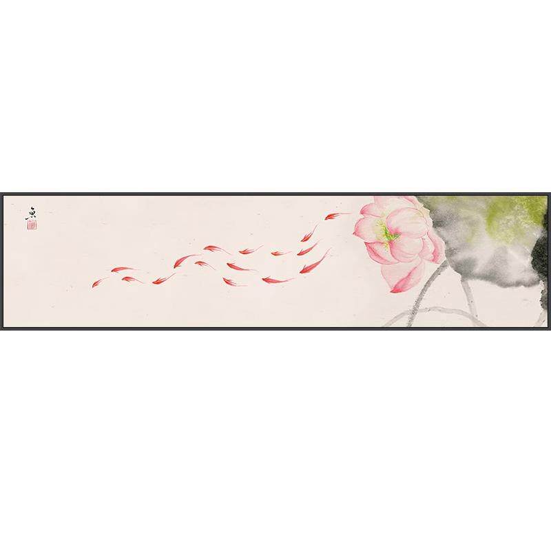 客厅荷花莲花壁画民宿酒店房间装饰画卧室禅意墙画新中式床头挂画