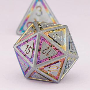 DND金属多面体骰子设置设置地牢和龙适合