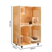 超大家用猫实木iv猫笼猫全景猫柜猫自由空间屋别墅房子室内定窝猫