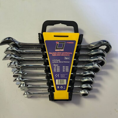 镜面727固定头开棘两用扳手轮快口速开梅花呆扳手开口棘轮梅扳手