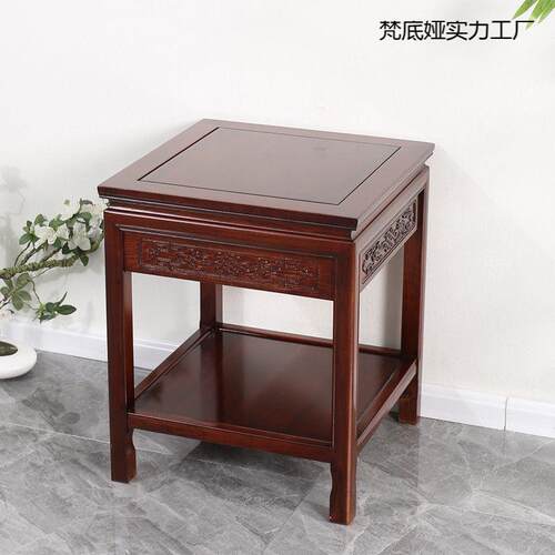 新中式实木角几边几沙发边几电话桌客厅小茶几鱼缸架奇石桌盆景架