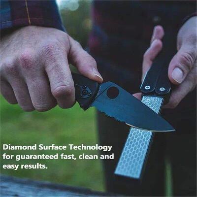 Double Sided Folded Pocket Sharpener Diamond Knife