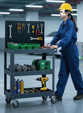 工具车重型17574汽加修五移动工作台金三层小厚万向轮车间型周转