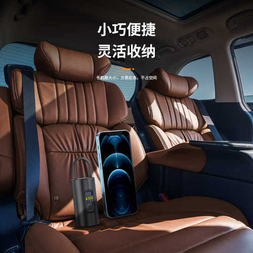 应急智能充热销数显便携式汽车轮胎电动气泵双屏迷你 气泵打车载