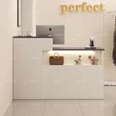 转角接待台便利店前台多层收银台超市储物吧台店铺文具店小型柜台