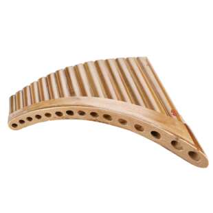 左手 Muspor 15管G调竹制排箫Pan Flute带拖 右手