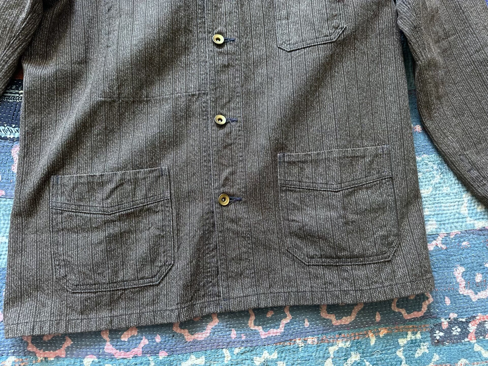 Mister Freedom Brown Striped Workwear Jacket — back