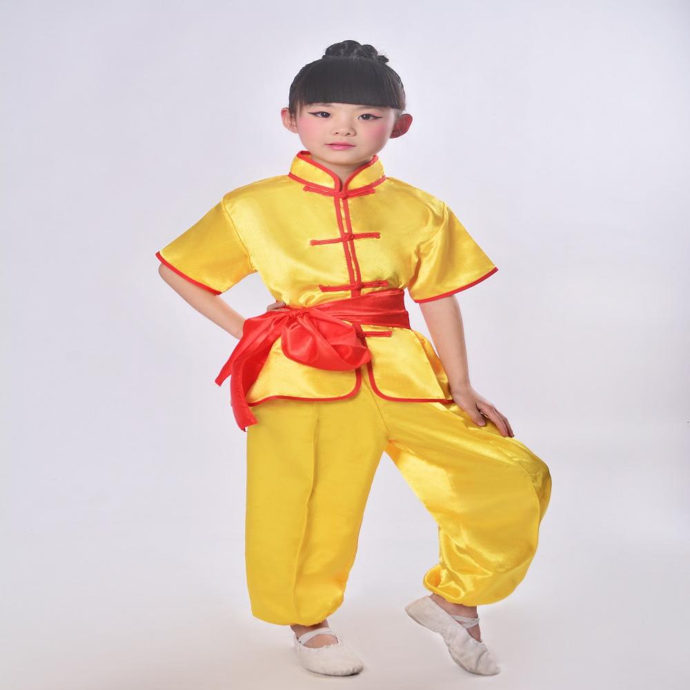 中小学生武术服秧歌服腰鼓打鼓服装舞龙舞狮表演服男女太极演出服