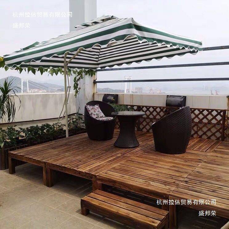 户外防腐木地板铺设改造阳台露台自铺室外庭院景观平台榻榻米地面